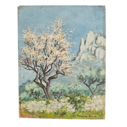 DENISE LEBAUD (XX)
Huile sur isérel ,signée...