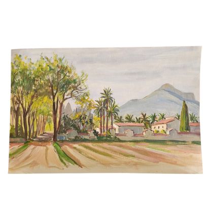 DENISE LEBAUD (XX)
Reunion de trois gouaches...