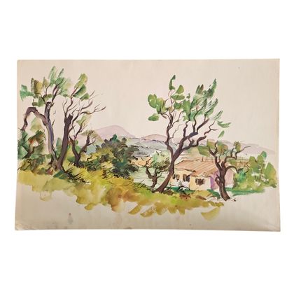 Attribué à Denise Lebaud (XX)
Quatre aquarelles...