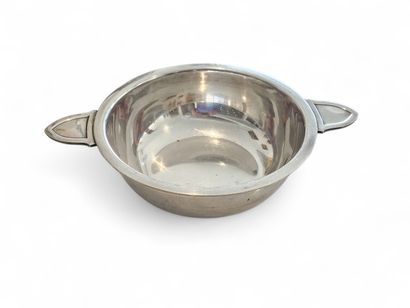 CHRISTOFLE 
Plat rond en métal argenté 
Diam:...