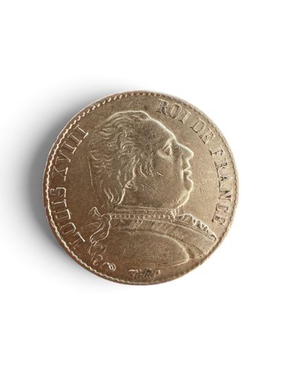 PIECE Louis XVIII en or 1814/A
Poids : 6,40...