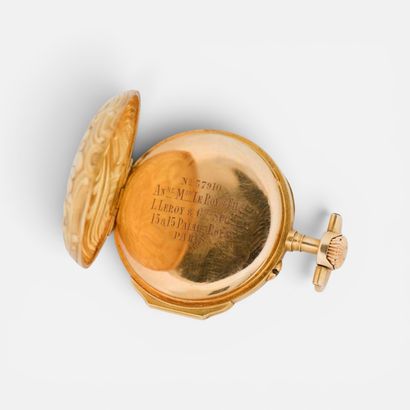 LEROY Cie, circa 1900. 
Lapel watch with...