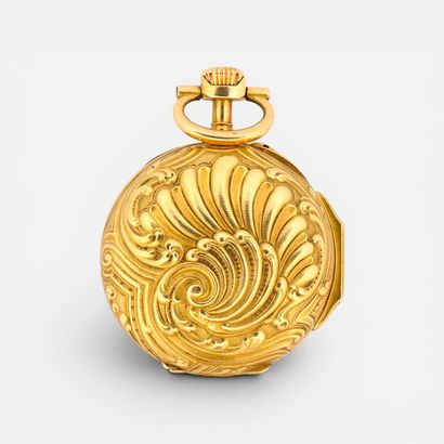 LEROY Cie, circa 1900. 
Lapel watch with...