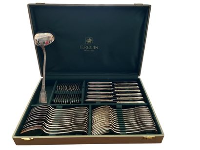 RAVINET DENFERT
49-piece silver plated cutlery...