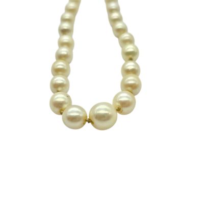 COLLIER SAUTOIR de perles en chute, fermoir...