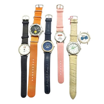 COLLECTION of six promotional quartz wat...