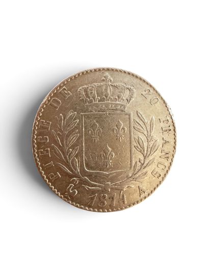 PIECE Louis XVIII en or 1814/A
Poids : 6,40...