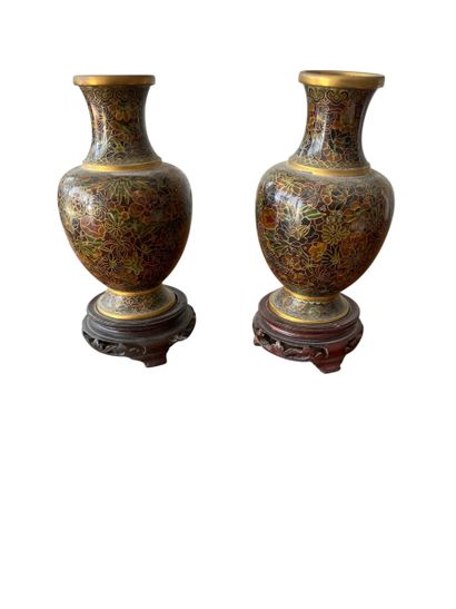 CHINA, 20th century 
PAIR of small bronze...