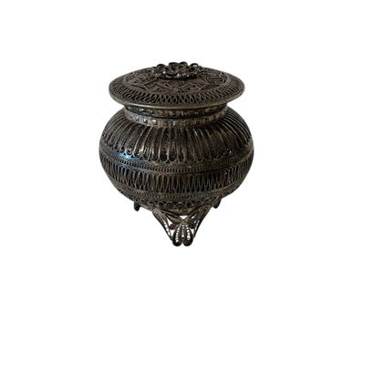 North African WORK
Silver tripod perfume...