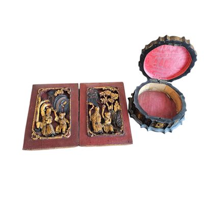 ASIAN ART 
Lacquered jewelry box decorated...
