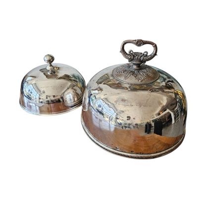 REUNION de DEUX CLOCHES de service circulaires...