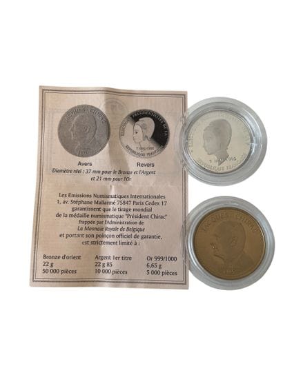 ROYAL MINT OF BELGIUM 
Set of two coins—one...