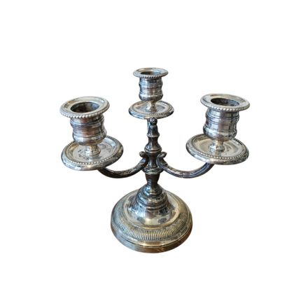 PAIR of three-armed table candelabras made...
