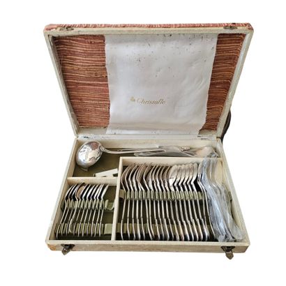CHRISTOFLE - Cluny Model
38-piece silver...