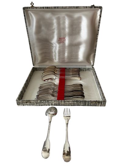 CHRISTOFLE - Chinon Set 
Ten silver plated...