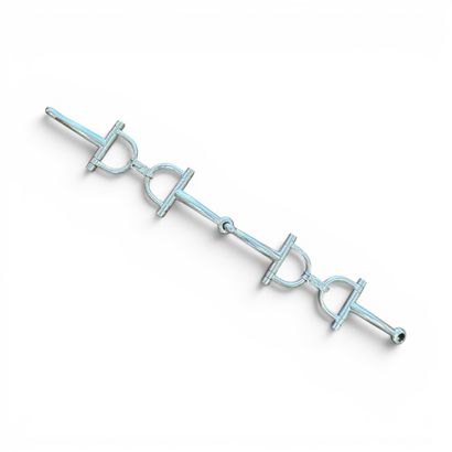 HERMES 
Bracelet en argent 925° à décor de...