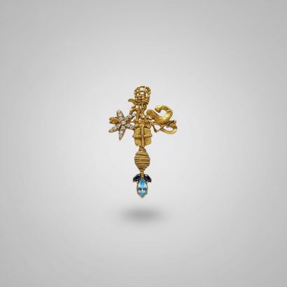LACROIX Christian 
BROCHE Pendentif en métal...