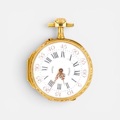 LEROY Cie, circa 1900. 
Lapel watch with...