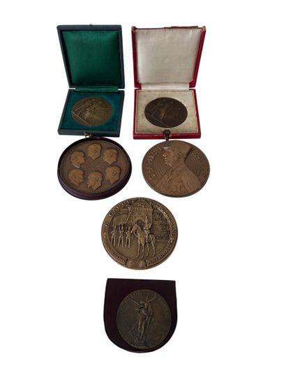 SET OF SIX BRONZE MEDALS, including:
City...