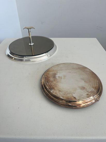 ST MEDARD 
Cheese platter in silver-plated...