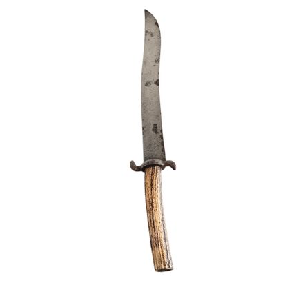 LARGE HUNTING KNIFE, steel blade, engraved...
