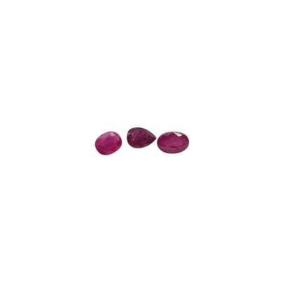 THREE RUBYs, totaling 1.70 carats