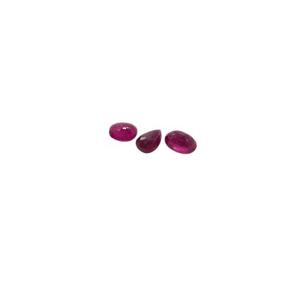THREE RUBYs, totaling 1.70 carats