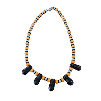 COLLIER à motif graphique composé d'une alternance...
