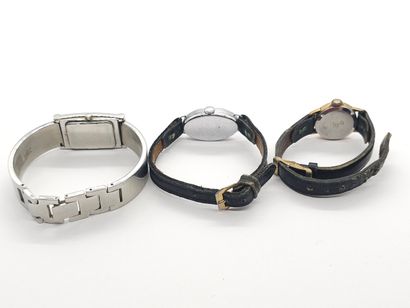 LOT de trois montres dont une LIP en métal...