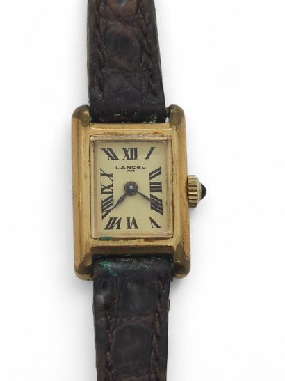 LOT de neuf montres dont deux LANCEL, une...