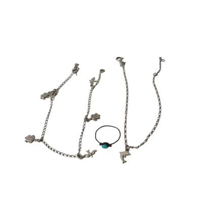 ENSEMBLE DE BIJOUX FANTAISIE en argent 925°...