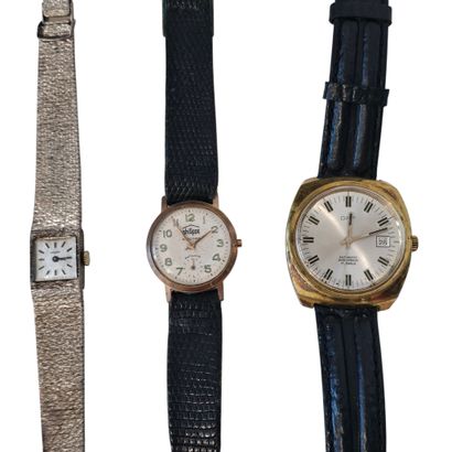 DAF 
Montre d'homme en métal doré cadran...
