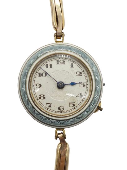 MONTRE bracelet de dame, boîtier rond en...