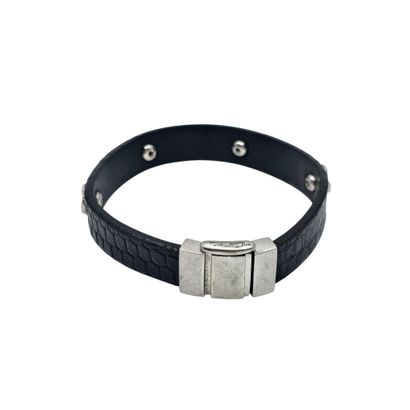 THOMAS SABO
Bracelet ouvrant en cuir noir...