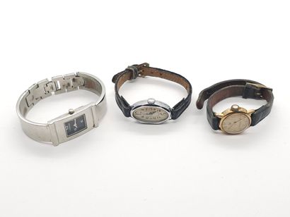 LOT de trois montres dont une LIP en métal...