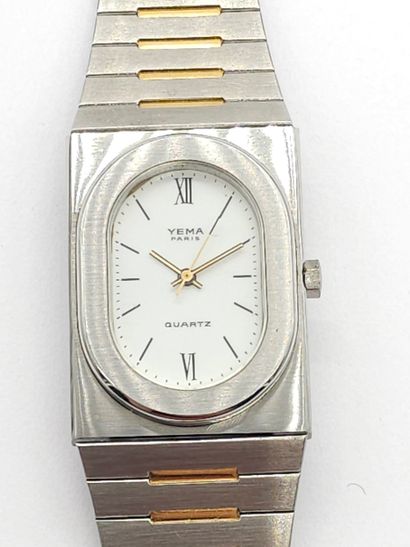 YEMA
Montre à quartz mixte métal bicolore,...