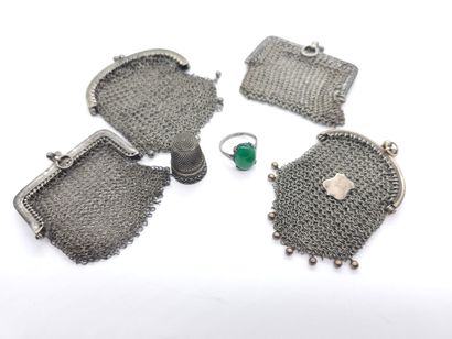 LOT DE BIJOUX et accessoires en argent 925°...