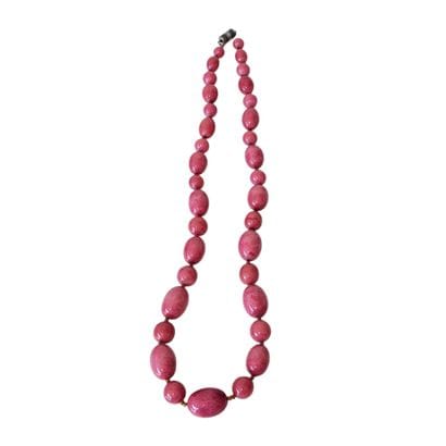 COLLIER sautoir en chutes de perles de verre...