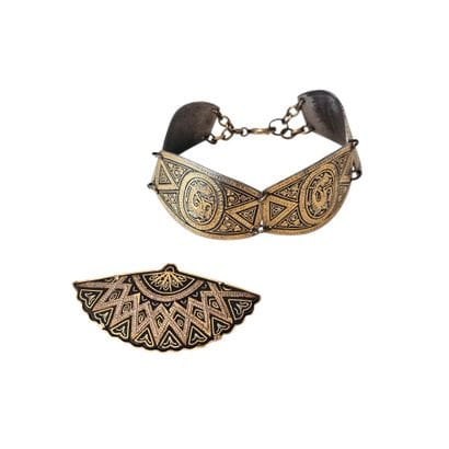 BRACELET en métal doré de style Renaissance...