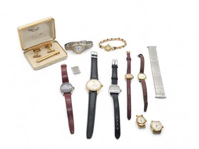 Ensemble de 13 montres comprenant
-AVELTA,...