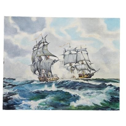 PERVEUX PAUL (1936-2012)
Les navires de corsaires
Huile...