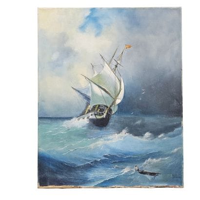 PERVEUX PAUL (1936-2012)
Sauvetage en mer
Huile...