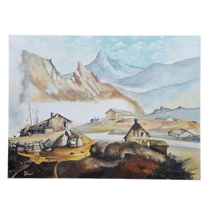 PERVEUX PAUL (1936-2012)
Village de montagne
Huile...