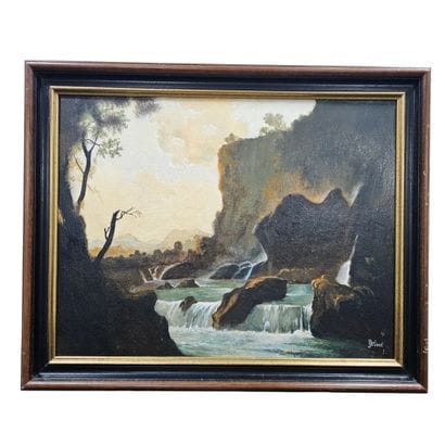 PERVEUX PAUL (1936-2012)
Chute d'eau en montagne
Huile...