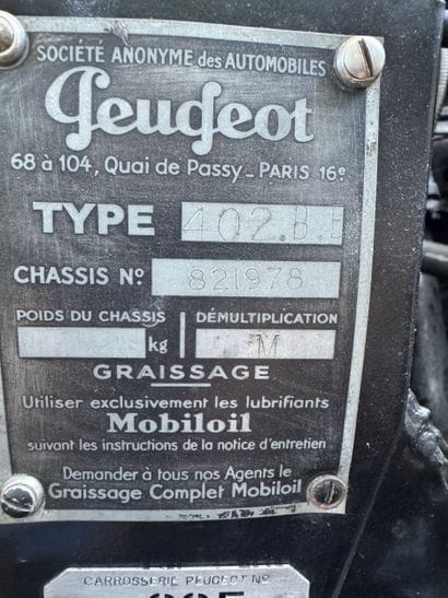 PEUGEOT, 402 BE Coach W5, 1939


Two-door,...