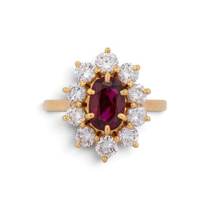 WORK French 20th century
750° yellow gold...