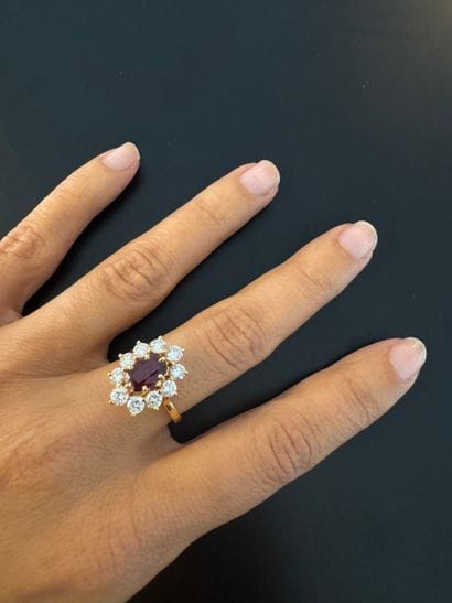 WORK French 20th century
Two-tone 750° gold...