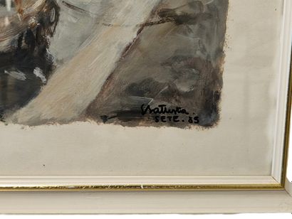 Éric BATTISTA (born in 1933)
The Sète Canal
Gouache...