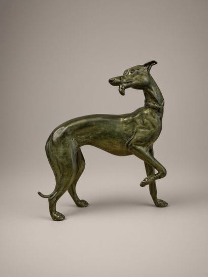 French Art Deco-era sculpture
Walking Greyhound
Bronze...