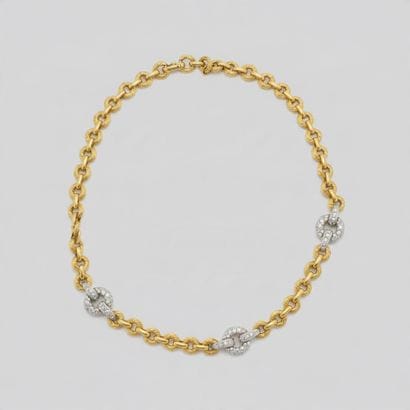 750° two-tone gold necklace with certain...